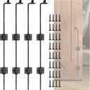 24" Cane Bolt Gate Drop Rod 4 Pack Heavy Duty Gate Ground Latch Gate Drop Pin for Wood Fence Metal Gates Doors Double Doors Fence (24 Inch)