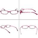 6 Pack Reading Glasses Blue Light Blocking,Fashion Ladies Spring Hinge Readers with Pattern Print,Anti Glare UV Eyeglasses for Women 0.75