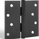 Goldenwarm 3 Pack Interior/Exterior Door Hinges - Oil Rubbed Bronze, 4x4 Inch, Square Corners