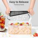 WIBIMEN Mini Ice Cube Trays, 0.55 Tiny Pebble Ice for Iced Coffee & Cocktails, Fast Chill, Easy Twist Release, Stackable with Lid & Storage Bin (4 Pack, Black)