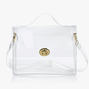 Clear Bag with Turn Lock Closure Women's Cross Body Handbags Stadium Approved
