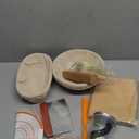 Kikcoin Sourdough Starter Kit, Complete Sourdough Bread Baking Supplies Includes 24oz Sourdough Starter Jar, Rattan Banneton Proofing Basket Set of 2, Artisan Bread Making Kit for Beginners & Pros