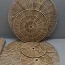 CHI AN HOME Wicker 23 Inch Jute Wall Decor Baskets, Set of 6 Extra Large Woven Jute Wall Plates, 23",21",15",13",12,10", Decorative Baskets for Wall Arts, Wall Hanging for Bedroom, Living Room, Office
