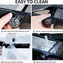 Mandoline Slicer, Adjustable Mandoline Slicer for Kitchen, Stainless Steel Mandolin Vegetable Chopper for Potato, Julienne Cutter with Cut-Resistant Gloves, Black