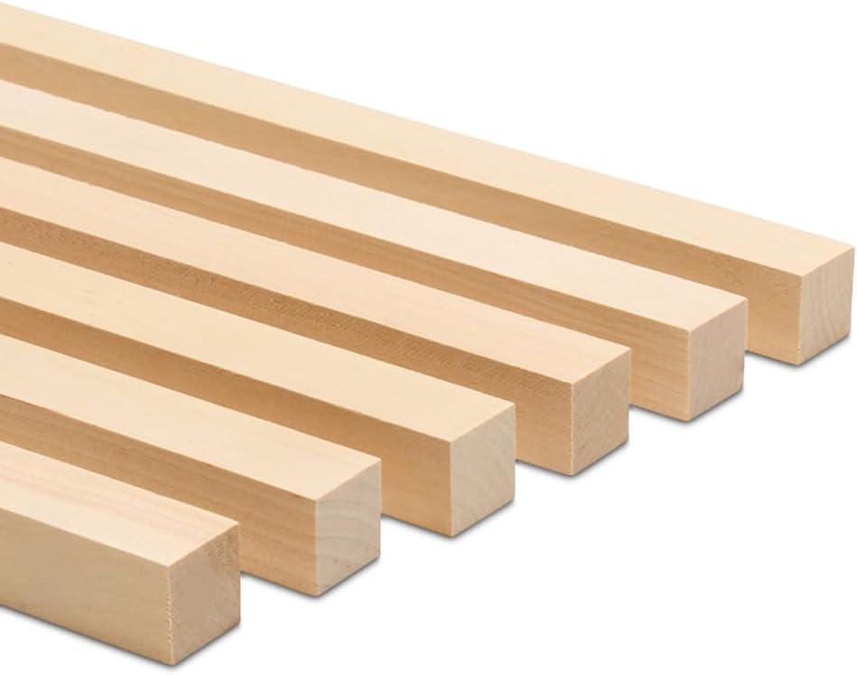 DIY Wooden Square Dowel Rod 3/4-inch x 48 Pack of 25 Hobby Wood Sticks for Crafts, Wood Trim & Architecture Model Making, by Woodpeckers