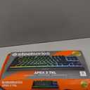 SteelSeries Apex 3 TKL RGB Gaming Keyboard – Tenkeyless Compact Form Factor  8Zone RGB Illumination – IP32 Water & Dust Resistant – Whisper Quiet Gaming Switch – Gaming Grade AntiGhosting,Black