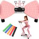 RELIFE Waist Twister Machine Exercise, Ab Twist Board With Digital Monitor, 20db Quiet, 300lb Capacity Anti-Slip Base For Home Gym, Belly Fat Workout For Women & Men (pink)