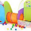Alvantor Kids Tent Play Tent Fun Toss It Game Zone 3-in-1 Pop Up Play Tunnel Indoor Outdoor Great Game & Toy Gift for Children (Include 4 Balls)