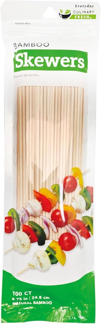 100 Count Bamboo Skewers, 9.75 inches