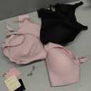 Womens Seamless T-Shirt Bras 3 Pack Wireless Comfy Jelly Bra, Full Coverage Bralette No Show Under Clothes, Medium