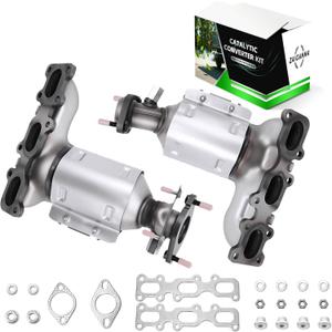 Front Catalytic Converter Compatible with 2013-2019 Ford Explorer FLEX Taurus Police Interceptor 3.5L/3.7L, 2013-2016 Lincoln MKS MKZ, 2013-2018 MKT, 2016-2018 MKX 3.7L, 2PCS (EPA Compliant)