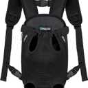PetAmi Dog Carrier Backpack, Adjustable Dog Pet Cat Front Carrier Backpack | Ventilated Dog Chest Carrier for Hiking Camping Travel, Sling Bag for Small Medium Dog Cat Puppies, Medium, 9-13 lbs, Black
