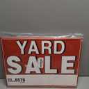 Yard Sale Signs, 3 Pcs Garage Signs with Metal Stakes, 17" x 13", Double Sided Yard Sale Kit with Directional Arrows Stickers, Garage Sale Supplies, Weatherproof, Red