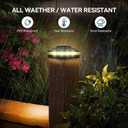 8 Pack Solar Post Cap Lights, 4x4 Fence Post Solar Lights, Waterproof Outdoor Post Lights for Garden Patio Porch, Warm/Neutral/Cool White Lighting, for Vinyl/Wooden Posts