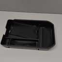 HGWEI Center Console Organizer Compatible with 2024-2026 Toyota Land Cruiser/Land Cruiser 1958 Interior Accessories, Middle Armrest Storage Box Insert Tray Coin Holder (Not Fit with Cool Box) Black