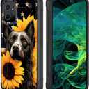 for Moto G Power 5G 2023 Case,Heavy Duty Dual Layer Hard PC & Soft Silicone Rugged Bumper Shockproof Protective Case for Motorola Moto G Power 5G 2023,American Flag Dog Sunflower