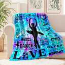Dance Blanket Gifts for Girls Ballet Dancer Blanekts Dancing Stuff Accessories Dance Recital Gifts Soft Warm Throw Blanekt 50"x40"