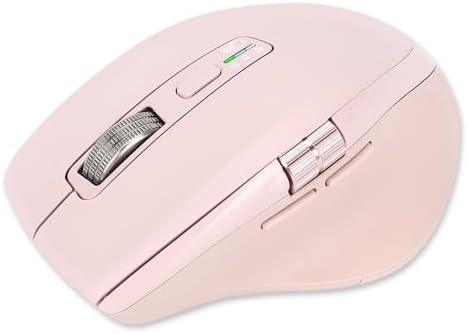 INFINMIND Wireless Bluetooth Side Scroll Mouse with Multi-Device, Ergonomic Computer Mice with Smart Flying Scroll, Quiet Click for Computer, Laptop, iPad, Tablet, MacBook (Pink)