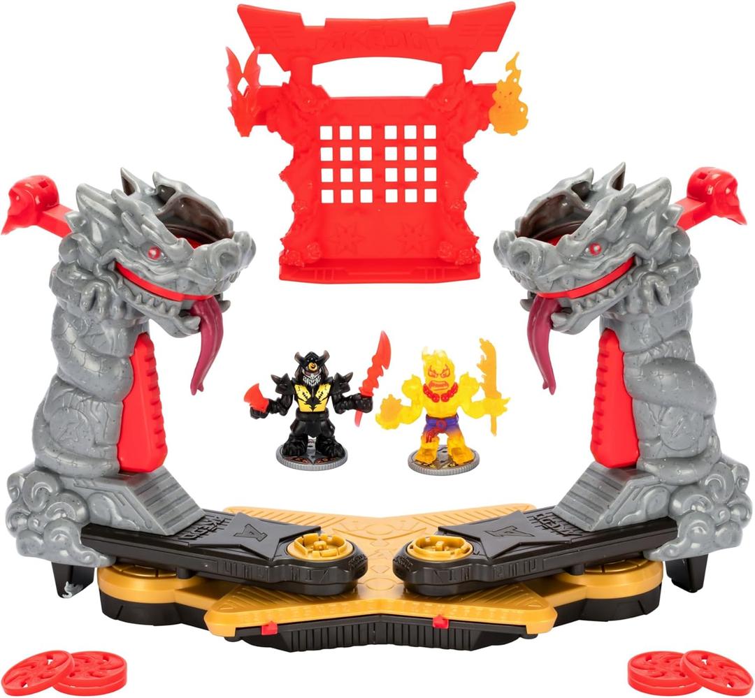 Legends of Akedo Ninja Fury Ninja Star Battle Arena - New Ninja Star Shooter Controllers, Over 35 Sound Effects, Includes 2 Exclusive Warriors, Weapons Rack & Additional Weapons & 6 Ninja Star Discs