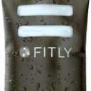 FITLY Soft Flask - Shrink As You Drink Soft Water Bottle for Hydration Pack - Folding Water Bottle Ideal for Running, Hiking, Cycling, Climbing & Rigorous Activity (13.5 Ounces, Black)