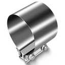 SAQXK 3 3/ 4" 3.75" Butt Joint Band Exhaust Clamp for Pipes Exhaust Tips, Mufflers, Catback Systems, Racing Exhaust, Exhaust Clamp Butt Joint 304 Stainless Steel