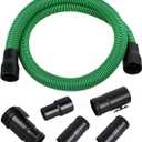 2 1/2 Shop Vac Hose for Wet Dry Shop Vacuum Hose2-1/2-inch x 7-feet Vacuum Dust Collector Hose, Green Black 