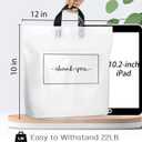 Thank You Merchandise Bags 50Pcs 10x12In White Thank You Bags Bulk - Extra Thick 3.1Mil Customer Bags for Small Business - Small Thank You Shopping Bags for Boutique with Handles