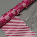 American Greetings 75 sq. ft. Reversible Barbie Wrapping Paper for Birthdays and All Occasions, Stars, Polka Dots and Stripes (1 Roll, 30 in. x 30 ft.)