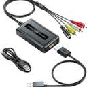 2 in 1 HDMI to S-Video/RCA Converter, 1080P HDMI to Svideo Composite AV + R/L Audio Converter Compatible with DVD/PS3/PS4/TV Stick