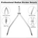 Dunzoom Radius Divider Tool - 24 Inch Insulation Tools Metalworking Drawing Woodworking Scribers Resharpenable and Replaced Points for Normal Sheet Metal Fabrication Layout Divider(2 Pcs)