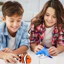 ZhuZhu (Narwhal + Orca) Fish 2-Pack B | Small Stuffed Animals with Motor Inside Suitable for Ocean Party Favors | Batteries Required