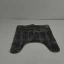 GRANNY SAYS U Shaped Toilet Mat, Bathroom Rugs Non Slip Washable, Absorbent Microfiber - Soft Plush Shaggy Bath Carpet, 20" x 24", Deep Gray (U-Shaped 20" x 24")