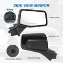 JDMSPEED Right Passenger Side Mirror Compatible with 2019-2025 Chevy Silverado 1500 Black Power Glass Manual Folding Temperature Sensor Non-Heated without Turn Signal Replace#GM1321582(5Pins)