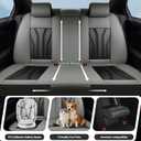 Fit Camry Car Seat Covers for Select Toyota Camry 2012-2025 2026 Full Set Premium Leather, Waterproof BreathableAll-Weather Seat Cushion Protecto & Airbag Compatible, 5-Seats Gray & Black