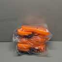 Fun Express 8 3/4" Bright Orange Giant Plastic Feet Stilts with Cording - 6 Pieces