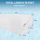 48-Inch Peel and Stick Pool Cove Foam for Above Ground Pools, 19-Pack High-Density Waterproof Foam Cove Strips, Pool Liner Guard Base Support System, Covers 76 ft, White