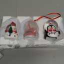 Yinns Christmas Tree Ornament, Mini Christmas Snow Globe Santa Claus and Snow Man Christma Tree Snow Globe Hanging Decoration for Christmas Tree Table Decor 3 Pack