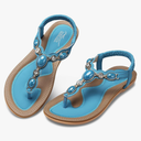 SHIBEVER Flat Sandals for Women Dressy: Summer Comfortable Dress Thong Flats Sandal Size N/A