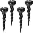 2026 Upgraded Mole & Snake & Skunk & Rabbit Repellent Solar Powered, Ultrasonic Deterrent, IP65 Waterproof, Effective Get Rid of Gopher Raccoon Vole Groundhog Chipmunk for Yard Lawn Garden, 4-Pack (Black)