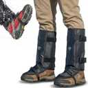 Nomad USA Waterproof Leg Gaiters for Men & Women  Adjustable Lightweight Leg Guards for Snake Bite Protection, Hiking, Hunting, Trekking, Fishing, Climbing & Gardening  1 Pair (Black)