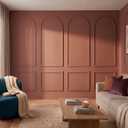Nuanchu 3 Set 90 x 21 Inches Arch Mdf Board and Batten Wall Panel Kit Premade Wainscoting Wall Molding Kit Frame Accent Molding Pre Cut Trim for DIY Room Decor (Classic Style)