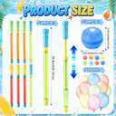 Outus 8 Water Squirters, 8 Reusable Balls and 500 Balloon Set pool Party Supplies Water Game Fighting Toys for Outdoor Swimming Pool, Backyard, Beach Fighting Game Play Toys