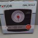 Taylor Battery Free Analog Scales for Body Weight, 330LB Capacity, Easy to Read Large 4.25-inch Dial, 10.3 x 10.6-inch Vinyl Mat Platform, Black
