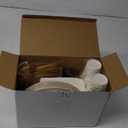 Yungyan 400 Pcs Baby Shower Dinnerware for 50 Guest Baby Shower Paper Plate Napkin Set Gender Reveal Plate Napkins Cup Footprint Disposable Knives Fork Spoon Gender Reveal(Gold,Sweet)