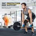 CAMBIVO 2 Pack Knee Brace, Knee Compression Sleeve for Men and Women, Knee Support for Running, Workout, Gym, Hiking, Sports (Blue,Medium)