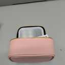 Mini Makeup Bag with Led Mirror, Small Travel Make up Bag 3 Light Modes Adjustable Brightness, for Women Organizer Cosmetic Bag, Portable Travel Train Toiletry Bag, for Pool Parties Work TouchUps