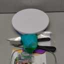 RFAQK 64PCs Cake Decorating Kit with Leveler, Baking Supplies Gift Includes Cake Stand Turntable, 24 Numbered Icing Tips, 30+1 Piping Bags, 2 Frosting Spatulas, 3 Scrappers, Video Course & Booklet (Blue)