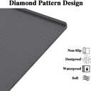 Washer and Dryer Top Protector Mat Silicone Washer and Dryer Covers for the Top,25.6" x 25.6" Washer Dryer Countertop,Washer Dryer Top Protector for Laundry Room and Home Kitchen 2pcs(Grey)