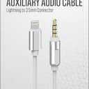 Acoustix (6-Ft) 3.5mm to 8-Pin Braided Auxiliary Cable - White