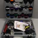 WNZ Coolant Pressure Tester Kit, 28PC Radiator Pressure Tester Kit, Radiator Cooling System Pressure Tester Kit with Vacuum Pump Vacuum Purge & Refill Tool